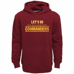 New 💯 Unbranded Kids 7-20 Washington Commanders Team Slogan Fleece Hoodie 🧨