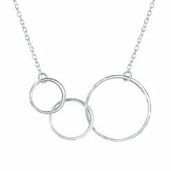 Outlet 🔔 Unbranded Sterling Silver Three-Circle Necklace 🎁
