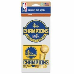 Buy ⭐ Unbranded WinCraft Golden State Warriors 2022 NBA Finals Champions 2-Piece 4'' X 8'' Perfect Cut Decal Set 👏