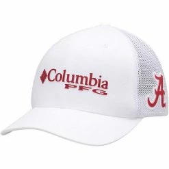 Best reviews of 💯 Unbranded Men's Columbia White Alabama Crimson Tide Collegiate PFG Flex Hat 🥰
