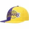 Discount 🔔 Unbranded Men's Mitchell & Ness Purple/Gold Los Angeles Lakers Half And Half Snapback Hat ❤️