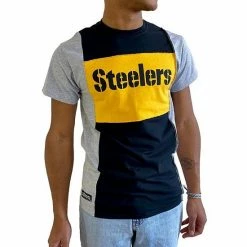 Best deal ⭐ Unbranded Men's Refried Apparel Heather Black Pittsburgh Steelers Sustainable Split T-Shirt 😍