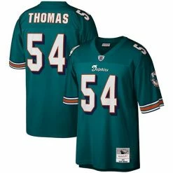 Best reviews of 🎉 Unbranded Men's Mitchell & Ness Zach Thomas Aqua Miami Dolphins Legacy Replica Jersey 🛒