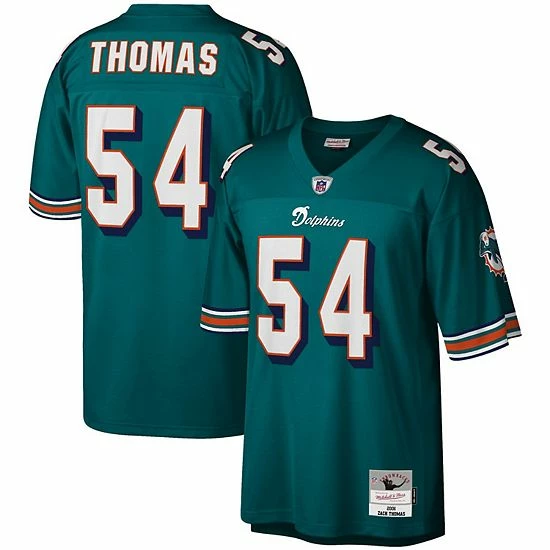 Best reviews of ๐ Unbranded Men's Mitchell & Ness Zach Thomas Aqua Miami Dolphins Legacy Replica Jersey ๐ - Image 2