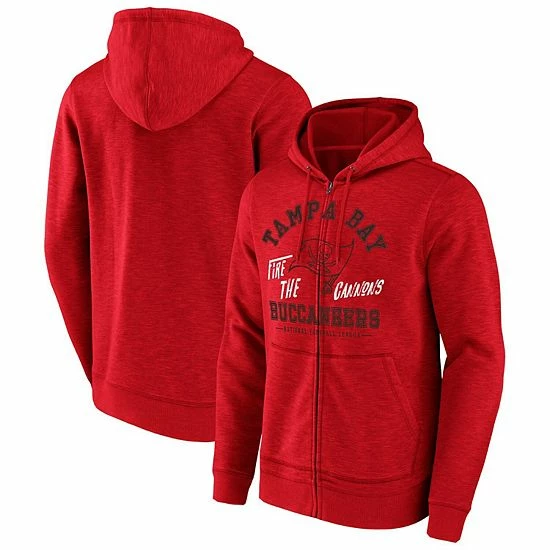 Brand new ๐ Unbranded Men's NFL X Darius Rucker Collection By Fanatics Red Tampa Bay Buccaneers Slub Full-Zip Hoodie ๐ - Image 2