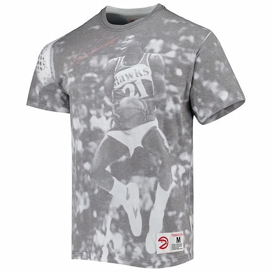 Cheap 🧨 Unbranded Men's Mitchell & Ness Dominique Wilkins Gray Atlanta Hawks Above The Rim Sublimated T-Shirt 🔥 - Image 3