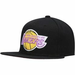 Buy ✨ Unbranded Men's Mitchell & Ness Black/Pink Los Angeles Lakers Santa Ana Under Prime Snapback Hat 🎉