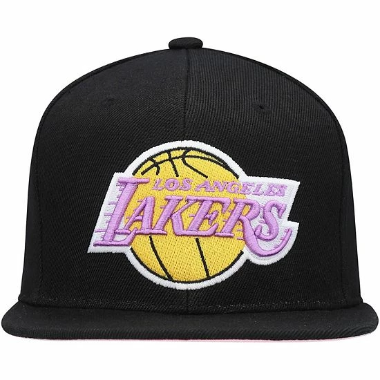 Buy โจ Unbranded Men's Mitchell & Ness Black/Pink Los Angeles Lakers Santa Ana Under Prime Snapback Hat ๐ - Image 3