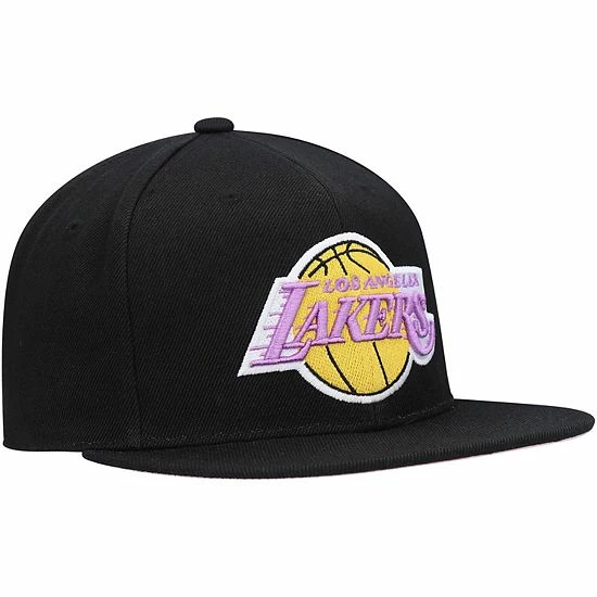 Buy โจ Unbranded Men's Mitchell & Ness Black/Pink Los Angeles Lakers Santa Ana Under Prime Snapback Hat ๐ - Image 4