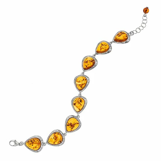 Hot Sale 🤩 Unbranded Sterling Silver Amber Teardrop Bracelet ✨