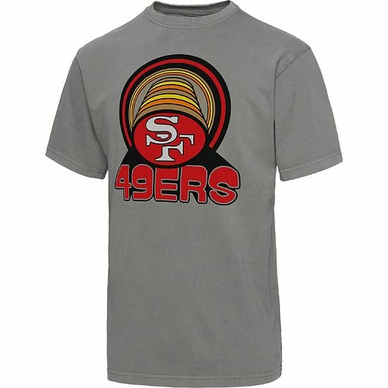 Discount ⭐ Unbranded Men's Junk Food Graphite San Francisco 49ers Wonderland Infinity Vibe T-Shirt ✔️ - Image 3