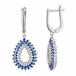 Wholesale 😉 Unbranded Sterling Silver Cubic Zirconia Teardrop Dangle Earrings ✔️