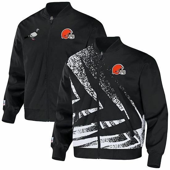 Promo 🥰 Unbranded Men's NFL X Staple Black Cleveland Browns Reversible Core Jacket ❤️