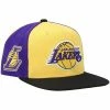 Deals ⌛ Unbranded Men's Mitchell & Ness Gold Los Angeles Lakers On The Block Snapback Hat 🧨