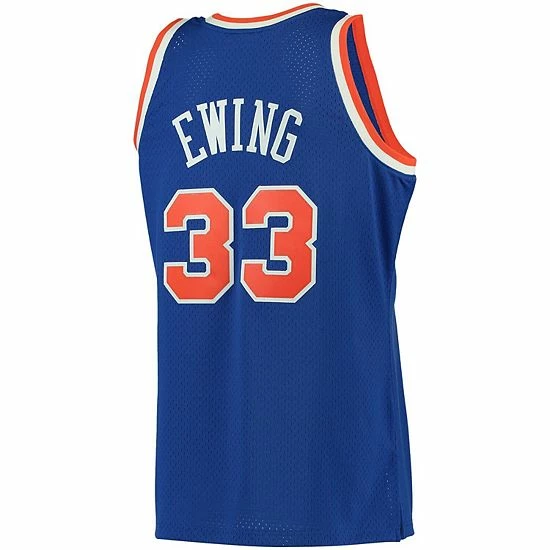 Hot Sale ๐ Unbranded Men's Mitchell & Ness Patrick Ewing Blue New York Knicks Big & Tall Hardwood Classics Jersey โ - Image 3