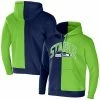 Top 10 😍 Unbranded Men's NFL X Staple Navy Seattle Seahawks Split Logo Pullover Hoodie 🔔