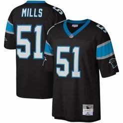 Cheap ⭐ Unbranded Men's Mitchell & Ness Sam Mills Black Carolina Panthers Legacy Replica Jersey ⌛