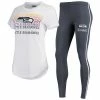 Cheapest 😍 Unbranded 👩 Women's Concepts Sport White/Charcoal Seattle Seahawks Sonata T-Shirt & Leggings Set 💯