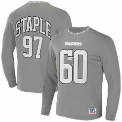 Best reviews of 😉 Unbranded Men's NFL X Staple Gray Las Vegas Raiders Core Team Long Sleeve T-Shirt 🥰