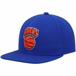 Best Sale 🧨 Unbranded Men's Mitchell & Ness Blue New York Knicks Hardwood Classics Team Ground 2.0 Snapback Hat 🧨
