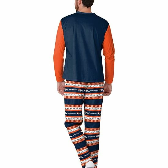 Best reviews of ⌛ Unbranded Men's FOCO Navy Denver Broncos Team Ugly Pajama Set 🔥 - Image 3