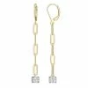 Top 10 ❤️ Unbranded 18k Gold Over Silver Cubic Zirconia Link Drop Earrings 👍