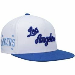 Brand new 🛒 Unbranded Men's Mitchell & Ness White/Royal Los Angeles Lakers Hardwood Classics Snapback Hat 😍