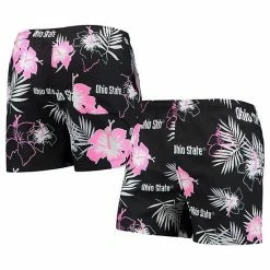 Buy 🎁 Unbranded Men's FOCO Black Ohio State Buckeyes Neon Floral Swim Trunks ✨