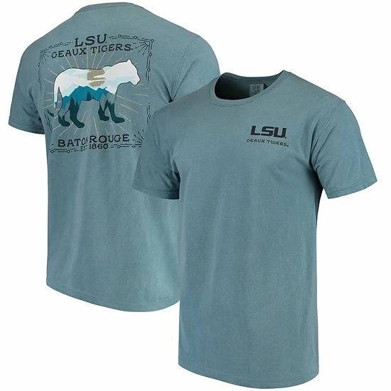 Flash Sale 🧨 Unbranded Men's Blue LSU Tigers State Scenery Comfort Colors T-Shirt ✨ - Image 2