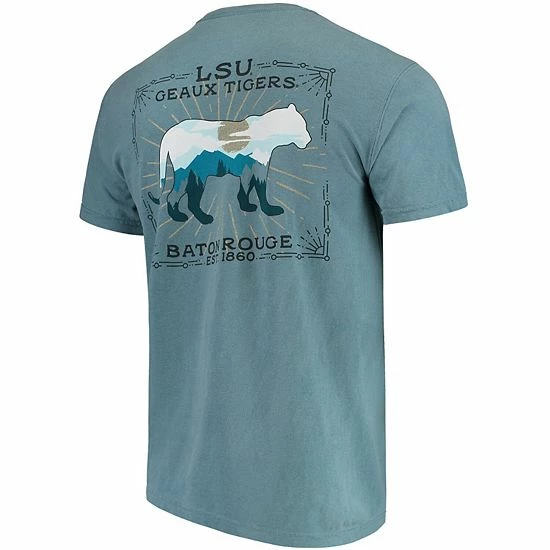 Flash Sale 🧨 Unbranded Men's Blue LSU Tigers State Scenery Comfort Colors T-Shirt ✨ - Image 4