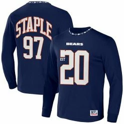 Best deal 🛒 Unbranded Men's NFL X Staple Navy Chicago Bears Core Team Long Sleeve T-Shirt 🤩