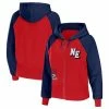 Discount 🥰 Unbranded 👩 Women's WEAR By Erin Andrews Red New England Patriots Colorblock Full-Zip Hoodie ⭐