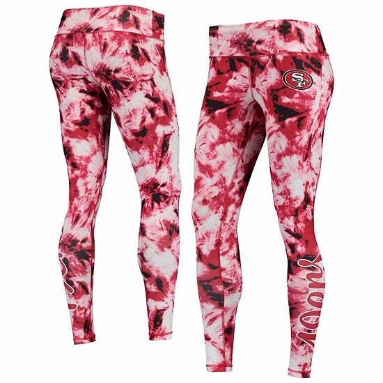 New ๐ Unbranded ๐ฉ Women's FOCO Scarlet San Francisco 49ers Tie-Dye Leggings ๐ - Image 2