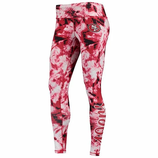 New ๐ Unbranded ๐ฉ Women's FOCO Scarlet San Francisco 49ers Tie-Dye Leggings ๐ - Image 3