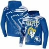 Deals 🧨 Unbranded Men's NFL X Staple Royal Los Angeles Rams All Over Print Pullover Hoodie 🎉