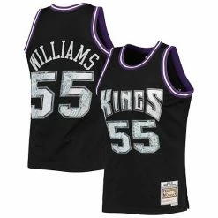 Budget ⌛ Unbranded Men's Mitchell & Ness Jason Williams Black Sacramento Kings 2000-01 Hardwood Classics 75th Anniversary Diamond Swingman Jersey ✨