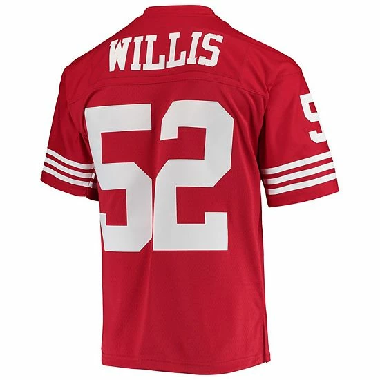 Top 10 ๐ Unbranded Men's Mitchell & Ness Patrick Willis Scarlet San Francisco 49ers 2007 Legacy Replica Jersey โจ - Image 4