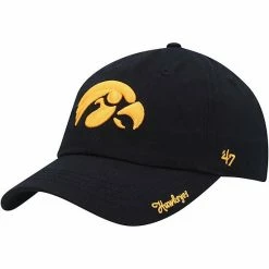 Wholesale 😉 Unbranded 👩 Women's '47 Black Iowa Hawkeyes Miata Clean Up Logo Adjustable Hat 😉