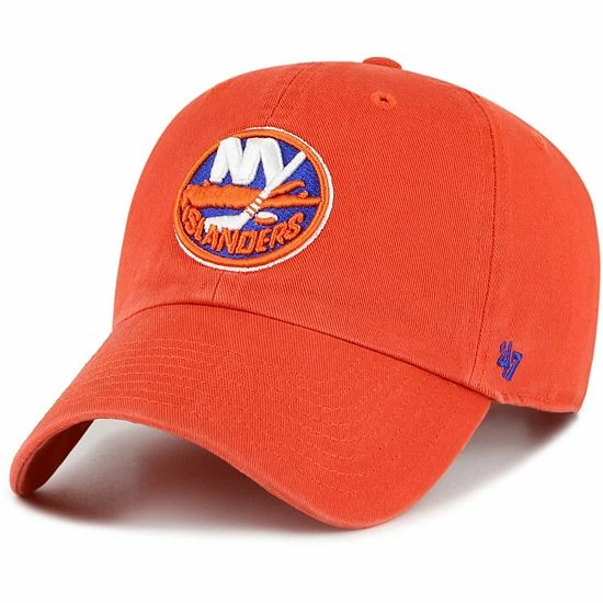 Promo 🤩 Unbranded Men's '47 Orange New York Islanders Clean Up Adjustable Hat ❤️ - Image 2