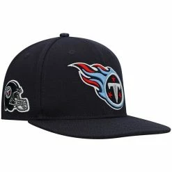 Deals ❤️ Unbranded Men's Pro Standard Navy Tennessee Titans Logo II Snapback Hat 🛒