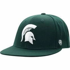 Buy 👍 Unbranded Men's Top Of The World Green Michigan State Spartans Team Color Fitted Hat 😍