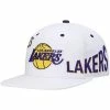 Cheapest 😀 Unbranded Men's Mitchell & Ness X Lids White Los Angeles Lakers Reppin Retro Snapback Hat 🔔