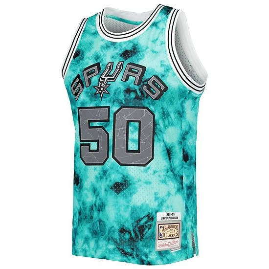 Top 10 ๐ Unbranded Men's Mitchell & Ness David Robinson Teal San Antonio Spurs 1998-99 Galaxy Swingman Jersey ๐ฏ - Image 3