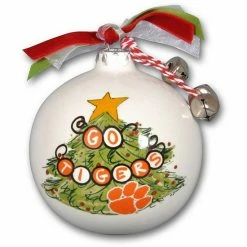Budget ⭐ Unbranded Clemson Tigers Tree Painted Ball Ornament 👍