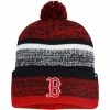 Wholesale 🎁 Unbranded Men's '47 Navy Boston Red Sox Northward Cuffed Knit Hat With Pom 🎉