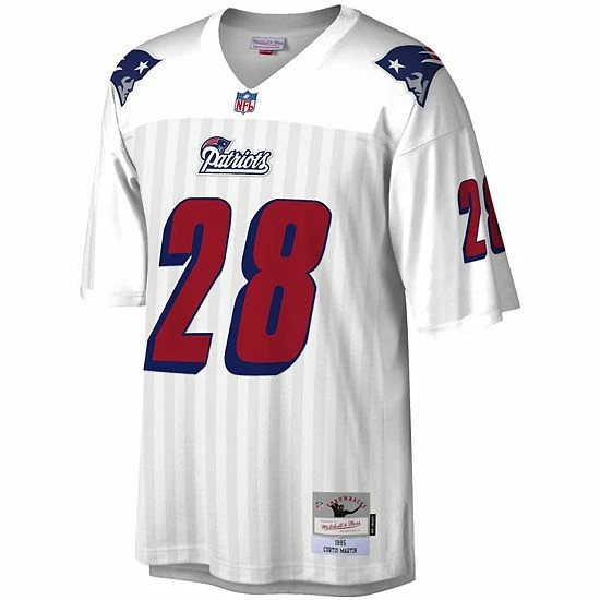 Brand new ๐ฅฐ Unbranded Men's Mitchell & Ness Curtis Martin White New England Patriots 1995 Legacy Replica Jersey โ - Image 3