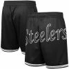 Flash Sale 😉 Unbranded Men's Mitchell & Ness Black Pittsburgh Steelers Big Face 3.0 Fashion Shorts 😉