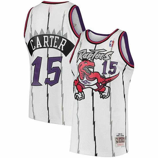 Budget โญ Unbranded Men's Mitchell & Ness Vince Carter White Toronto Raptors 1997-98 Hardwood Classics Swingman Jersey ๐งจ