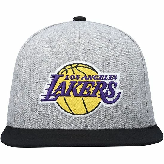 Top 10 🤩 Unbranded Men's Mitchell & Ness Heathered Gray/Black Los Angeles Lakers Heathered Underpop Snapback Hat ✨ - Image 3