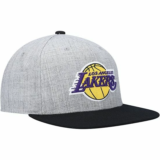 Top 10 🤩 Unbranded Men's Mitchell & Ness Heathered Gray/Black Los Angeles Lakers Heathered Underpop Snapback Hat ✨ - Image 4